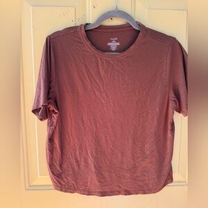 nuuds women's cropped copper cafe tee